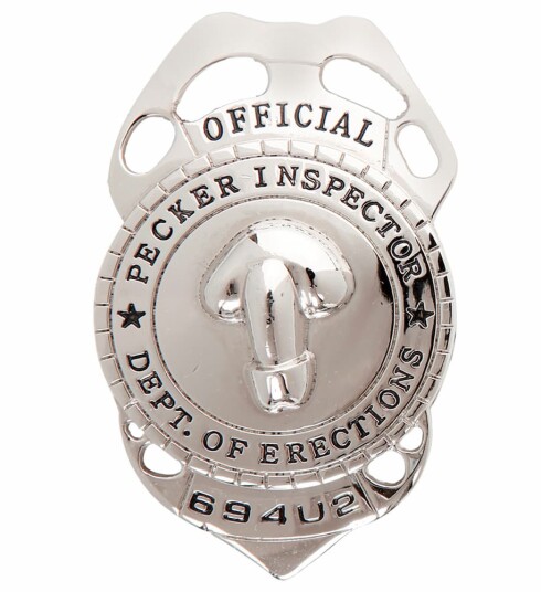 Pecker Inspector Skilt Kostymetilbehør Pecker Inspector Skilt Kostymetilbehør