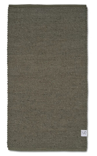 Classic Collection Merino entréteppe Dark green, 80 x 150 cm