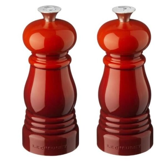 Le Creuset   Salt  og pepperkvern sett 11 cm Cerise