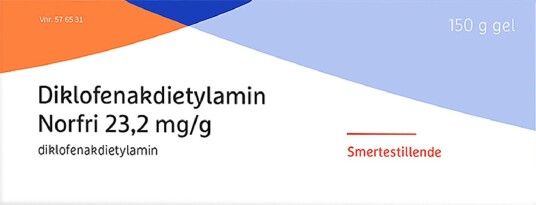 Diklofenakdietylamin Norfri 23,2 mg/g gel 150 g