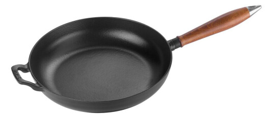 STAUB Vintage stekepanne med trehank Ø28 cm Svart