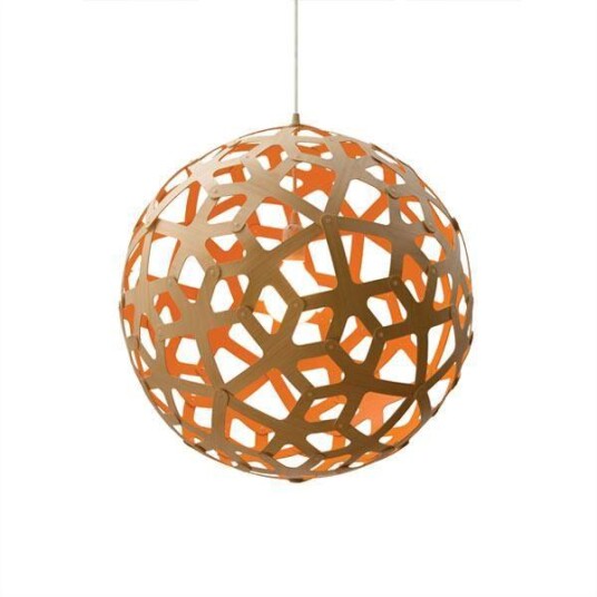 David Trubridge Coral Ø40 Orange Taklampe