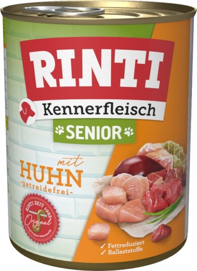 Rinti Våtfôr Senior Kennerkjøtt Kylling 12 X 800 G Rinti Våtfôr Senior Kennerkjøtt Kylling 12 X 800 G