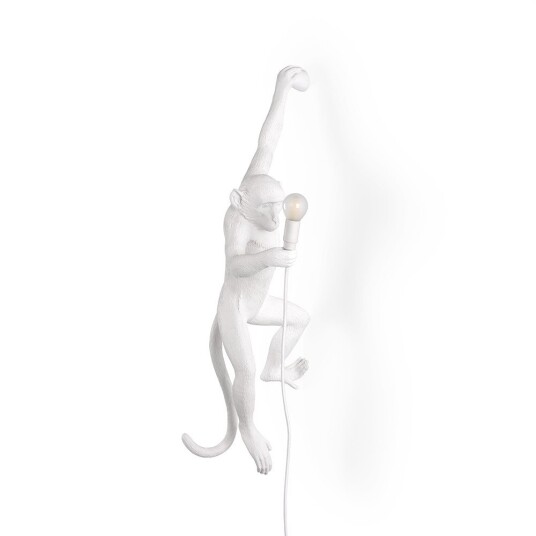 Monkey Hengende Venstre Vegglampe Hvit