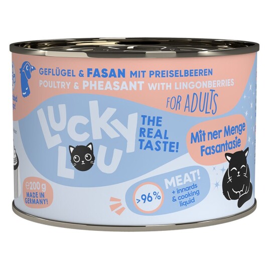 Lucky Lou Adult 6 X 200 G Fjørfe Og Fasan Lucky Lou Adult 6 X 200 G Fjørfe Og Fasan