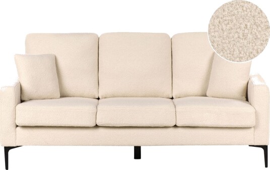 3 seters sofa Gavle Beige svart/Bouclé
