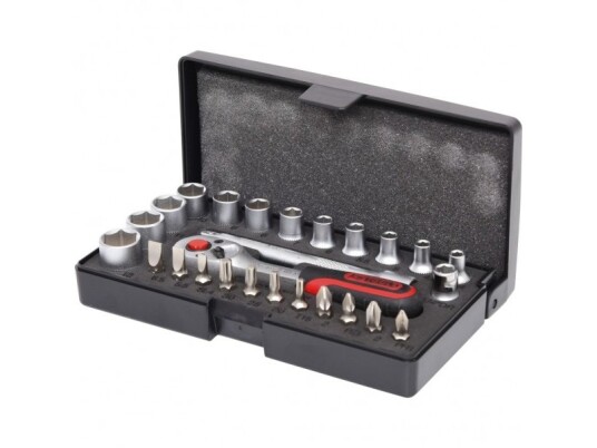 Ks Tools 917.0626, Støpselsett, 1/4", Imperisk, 26 Hoder, 1/4", Kromvanadiumstål