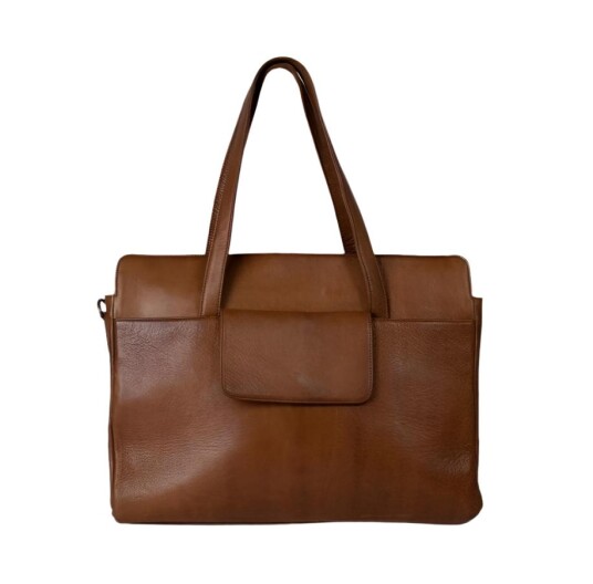 Re:Designed by Dixie Evia Urban PC skulderveske i skinn Walnut