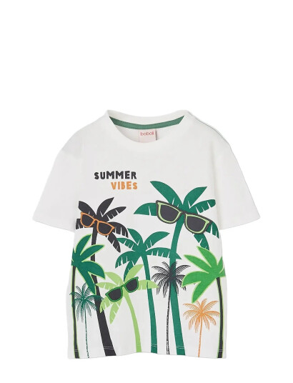 Boboli Knit T Shirt For Boy  Bci White 104