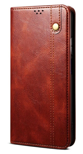 INCOVER iPhone 13 Top Button PU Skinn Deksel - Brun