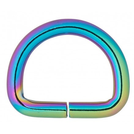 Infinity Hearts D Ring Jern Mix farget 25x25mm 5 stk