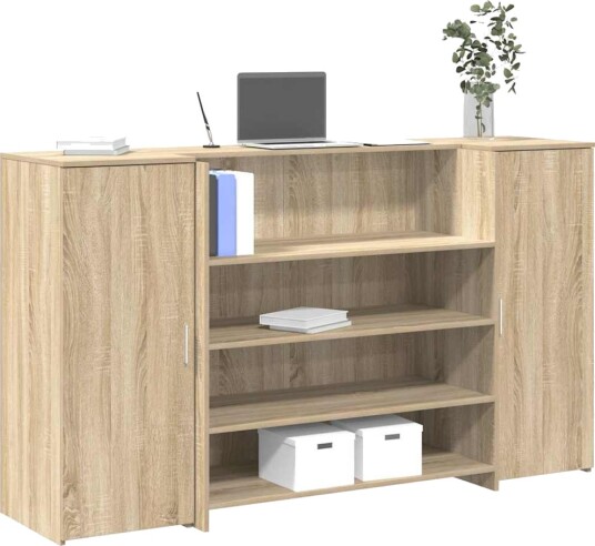 Resepsjonspult sonoma eik 180x50x103,5 cm konstruert tre