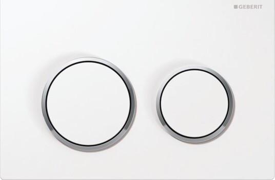 Geberit Omega20 Betjeningsplate Hvit/Krom/Hvit