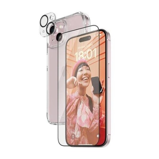 PanzerGlass 3-i-1 Beskyttelsespakke for Apple iPhone 15 - Skjerm, Linse og Bakdeksel PanzerGlass 3-i-1 Beskyttelsespakke for Apple iPhone 15 - Skjerm, Linse og Bakdeksel