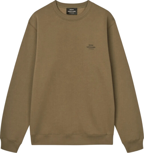 Mads Nørgaard Standard Crew Logo Sweat Fav Khaki green L