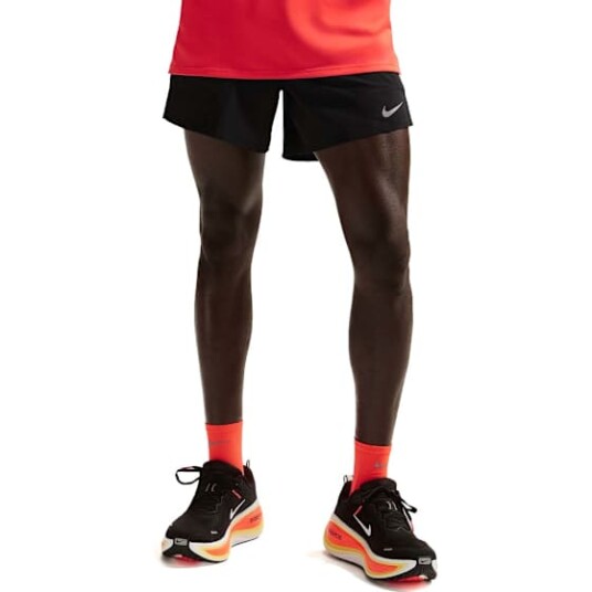 Nike Dri FIT Stride 5"" Running Shorts Herre Black/Reflective Silver M Nike Dri FIT Stride 5"" Running Shorts Herre Black/Reflective Silver M