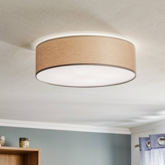TK Lighting Rondo taklampe brun Ø 38 cm