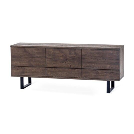 Torkelson Exxet buffet skap Røkt eik/svart 175 x 70 cm Natur