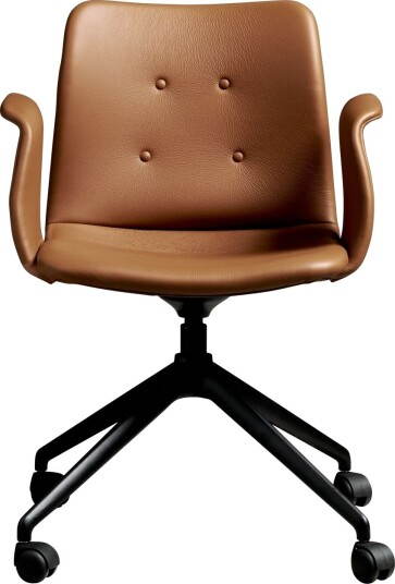 Sibast Furniture Bent Hansen Primum 4 stjerners Spisestol med Hjul Sort/ Zenso 3 223