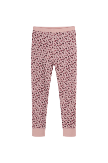 Hust & Claire Laso Blomst ull/bambus leggings - dusty rose