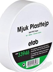 Pvc-Teip 25 Mm X 20 M Hvit Pvc-Teip 25 Mm X 20 M Hvit