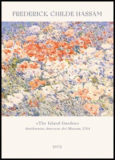 The Island Garden Childe Hassam Plakat Plakat / 30x40cm