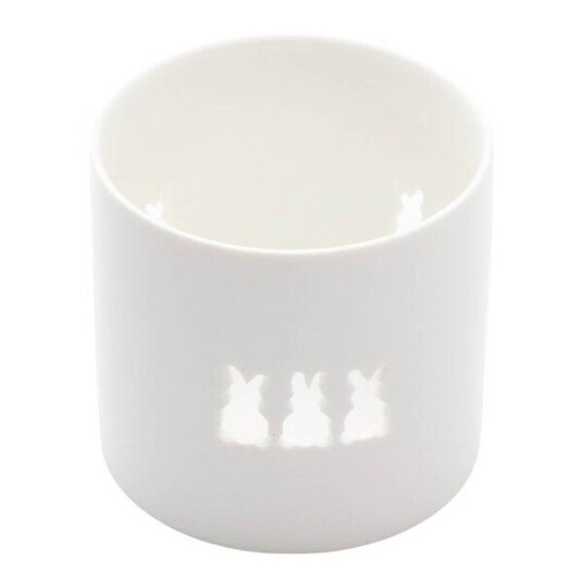 Sögne Home   T lysholder Easter Bunnies medium hvit