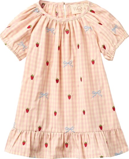 Flöss Kjole   Dolly   Berry/Bow Gingham   Flöss   1½ år 86   Kjole   Rosa