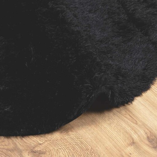 Flossteppe med lang luv NAVARRA svart 300x200 cm polyester 8721158559203