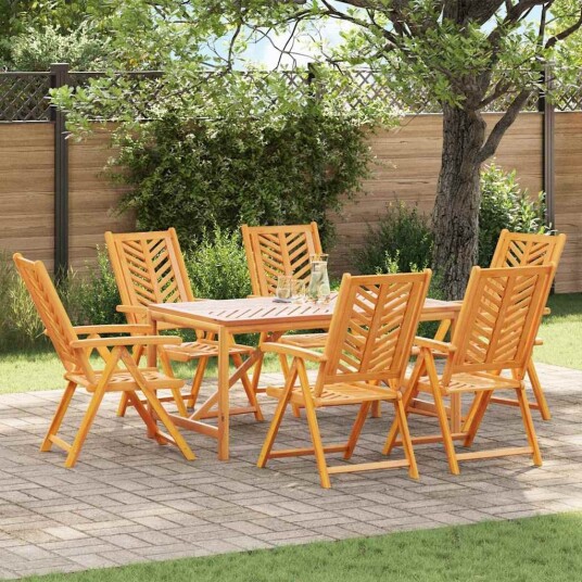 Hage Spisegruppe 7 pcs Brun 150 x 90 x 74 cm heltre akasie