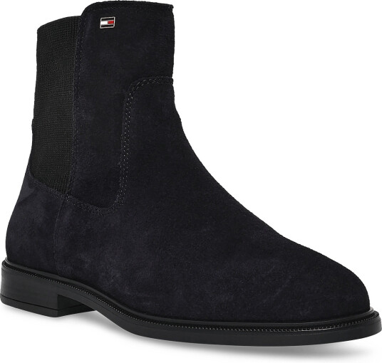 Tommy Hilfiger Enamel Flag Suede Ankle Chelsea Navy 39 Tommy Hilfiger Enamel Flag Suede Ankle Chelsea Navy 39