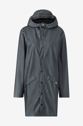 Rains Regnjakke Long Jacket Grå
