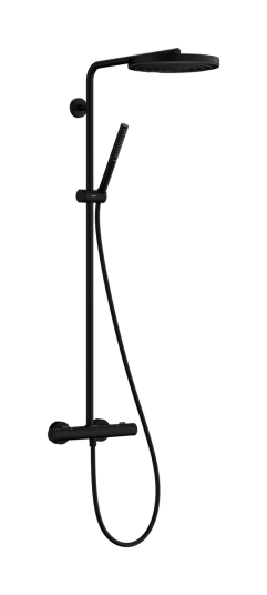 Hansgrohe Pulsify S Puro Showerpipe Ø260 mm, 1 stråletype, Sort Matt