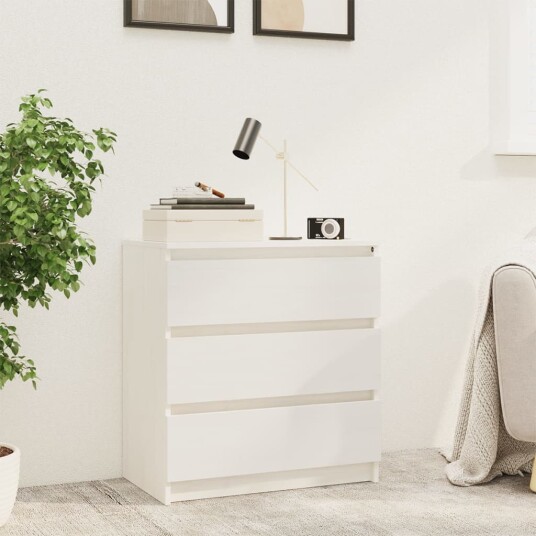 vidaXL Nattbord hvit 60x36x64 cm heltre furu vidaXL Nattbord hvit 60x36x64 cm heltre furu