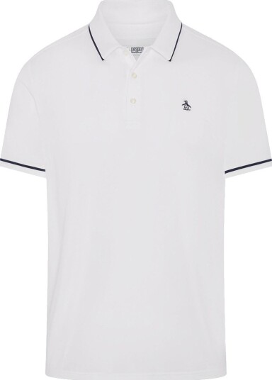 Original Penguin OP Pete´s Solid Polo Golf pologenser herre Bright White XXX Large