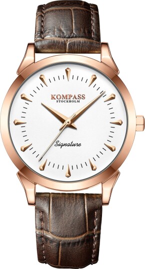 Kompass Signature Rose Gold White Brown
