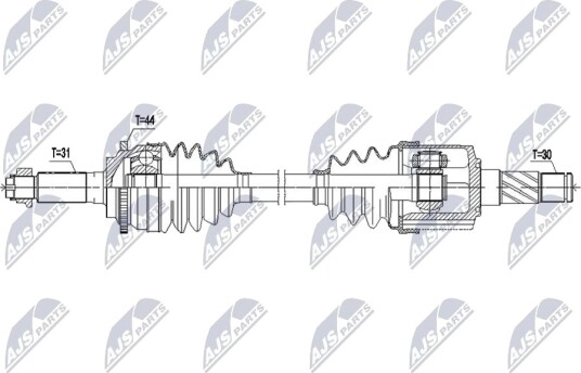 NTY NPW MZ 133 Drivaksel