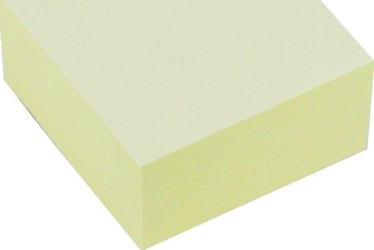 Notatblokk Fsc 76X76 400 Ark Pastellgul Kartongomslag