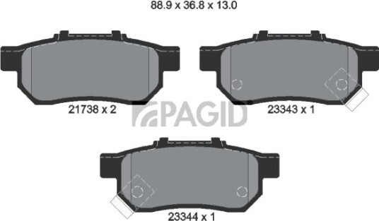 PAGID T3107N Bremseklosser