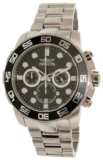 Invicta Herreklokke 22226 Pro Diver Sort/Stål Ø50 mm