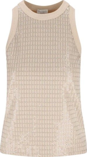 Brunello Cucinelli, Dame, Topper, Beige, M,
