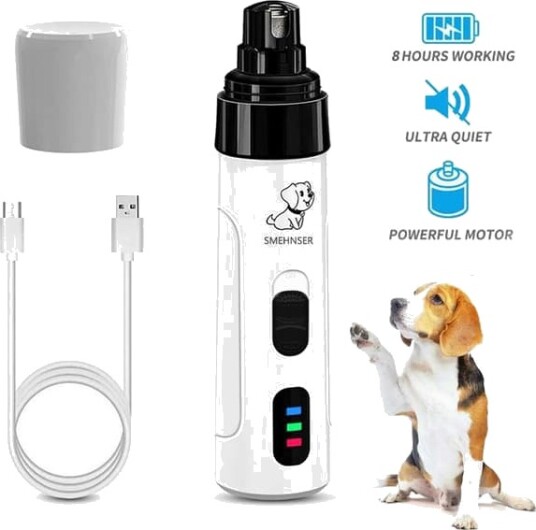 Oppladbar Elektrisk Klosliper For Hund Og Katt Med 2 Hastigheter