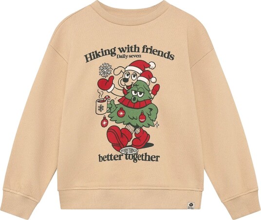 Daily 7 Oversized Sweater Christmas Beige 116 Daily 7 Oversized Sweater Christmas Beige 116