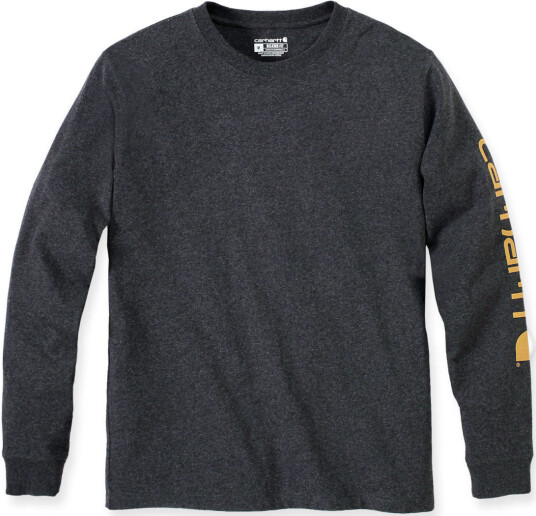 Carhartt Logo Langermet L Svart Grå Carhartt Logo Langermet L Svart Grå