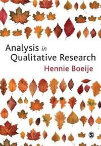 Analysis In Qualitative Research Av Hennie R Boeije