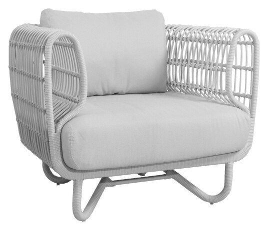 Cane-line OUTDOOR, Nest loungestol, Hvit, Cane-line Weave® Cane-line OUTDOOR, Nest loungestol, Hvit, Cane-line Weave®