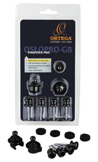 Ortega Guitars Ortega Oslopro-Gb Straplock Pin Set Svart