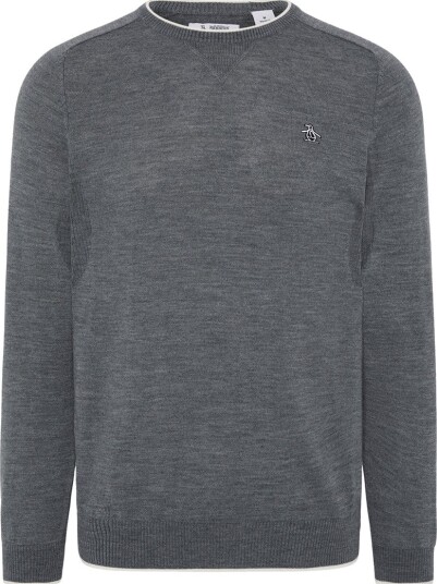 Original Penguin OP Heritage Crew Sweater Golfgenser herre Quiet Shade Xinao Hthr Medium Original Penguin OP Heritage Crew Sweater Golfgenser herre Quiet Shade Xinao Hthr Medium