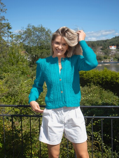 Du Store Alpakka 130 03j Tresser cardigan Sterk