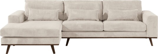 Copenhagen 4 seters Venstrevendt L formet Divansofa i Manchester Beige
